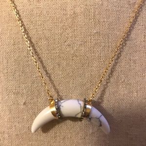 Stella & Dot Marble Horn Necklace